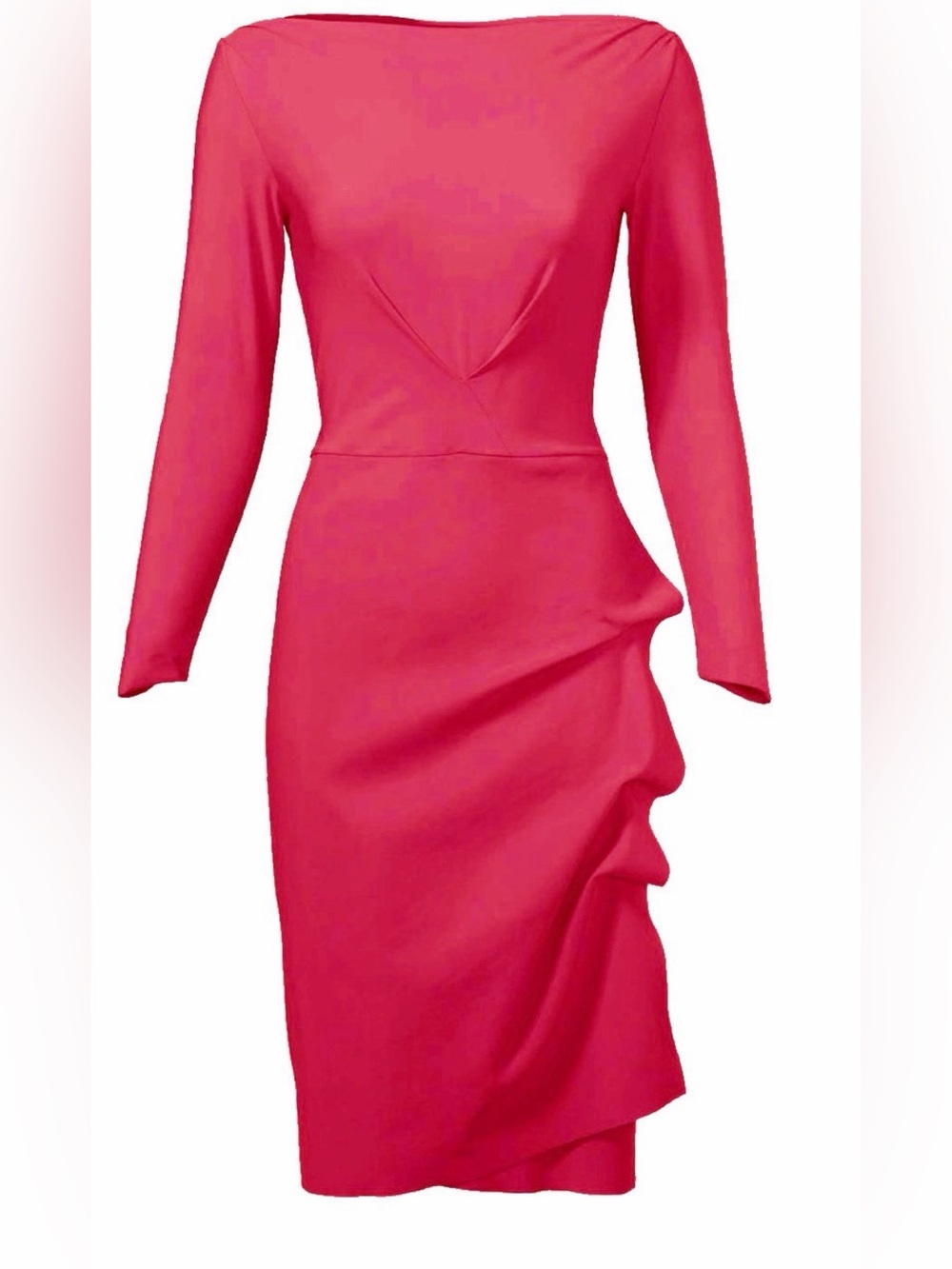Chiara Boni Red Cassandre Long-Sleeve Dress Sz 48/12